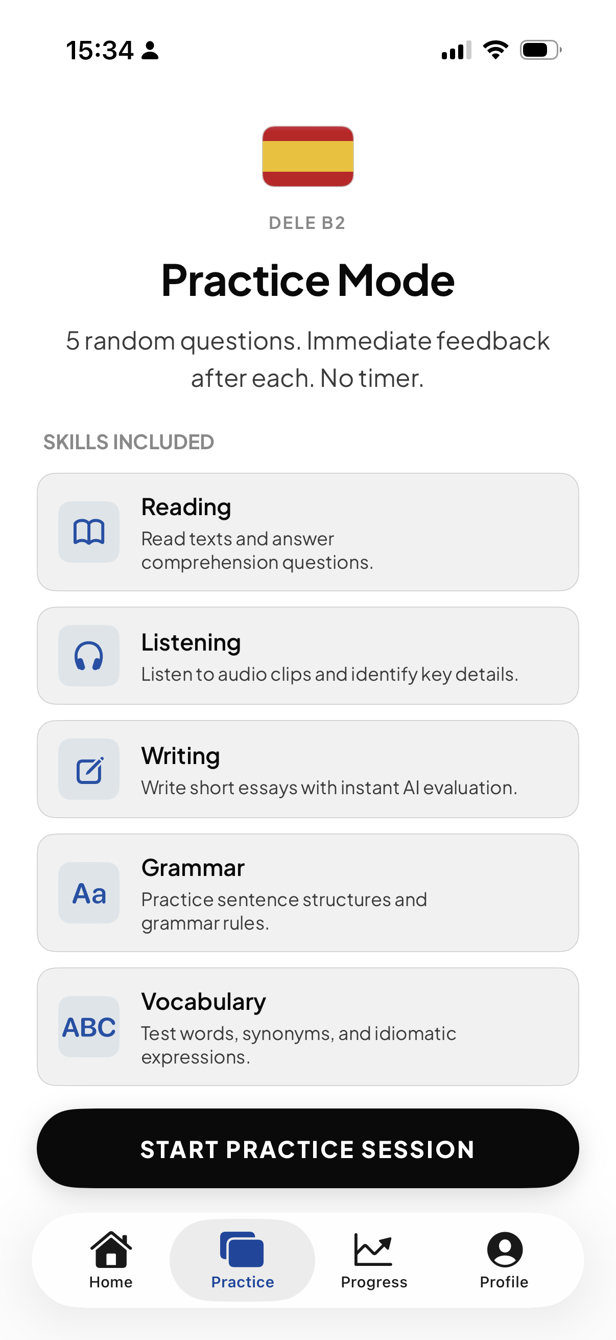 DELE B2 practice exam